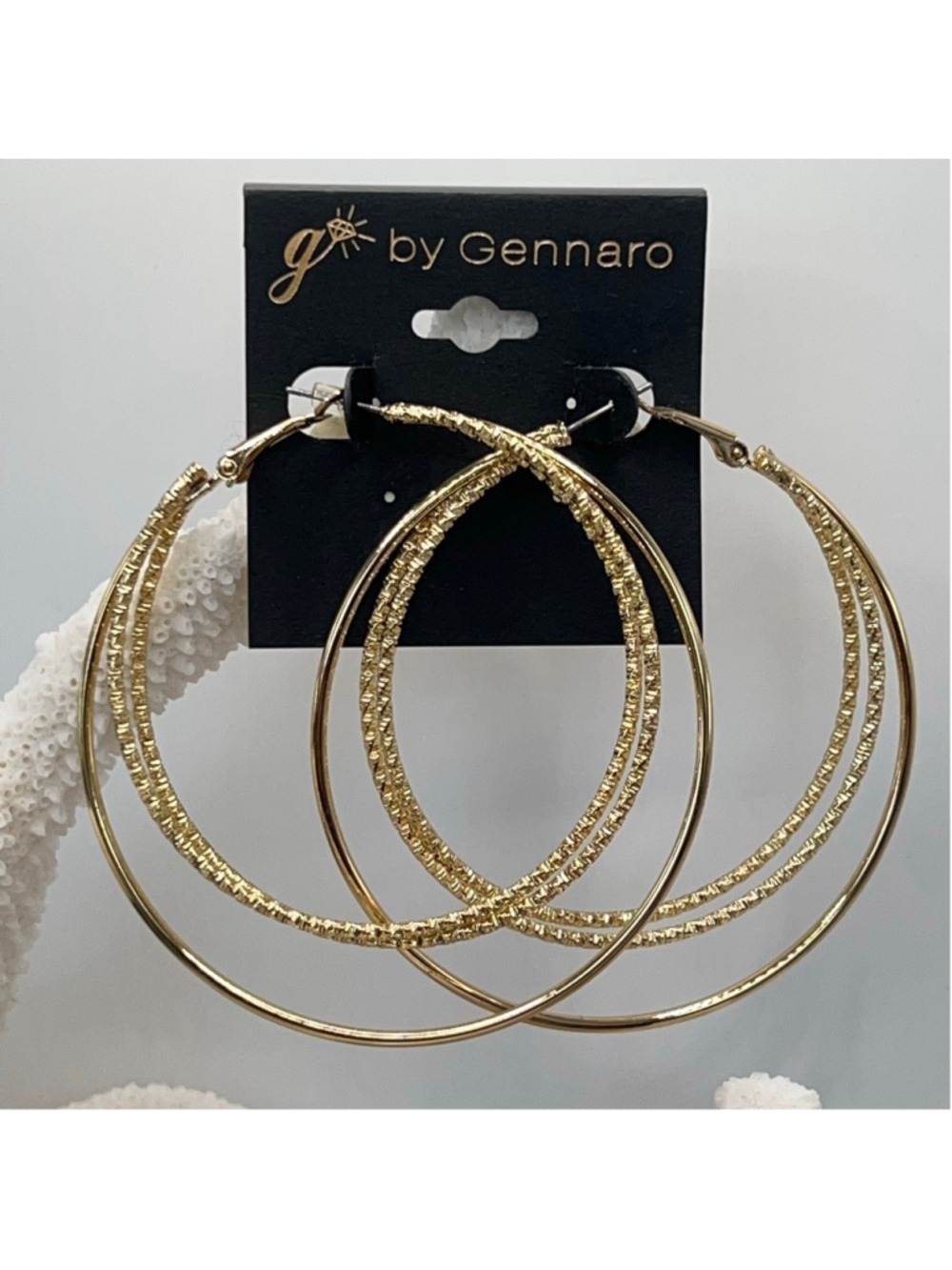 Gennaro gold layered hoop earrings